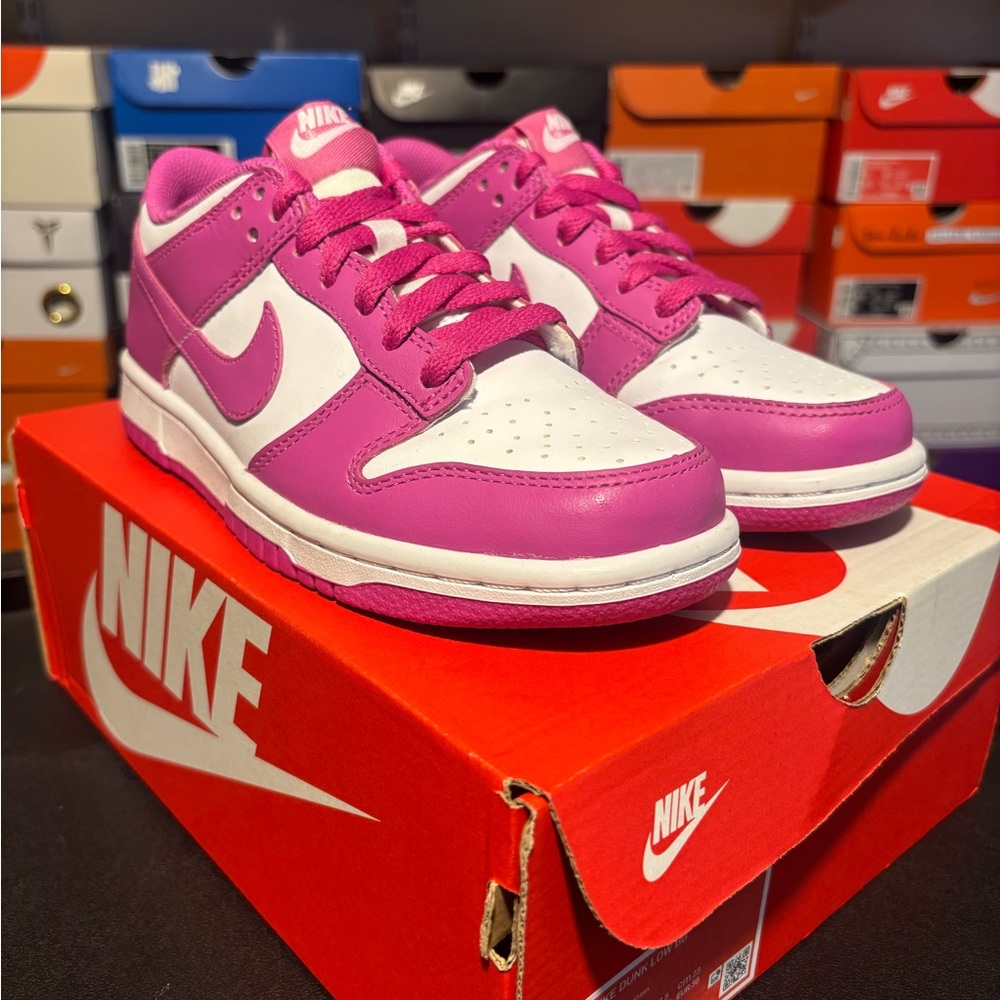 Nike Kids Pink and White Sneakers - Picture 9 of 10